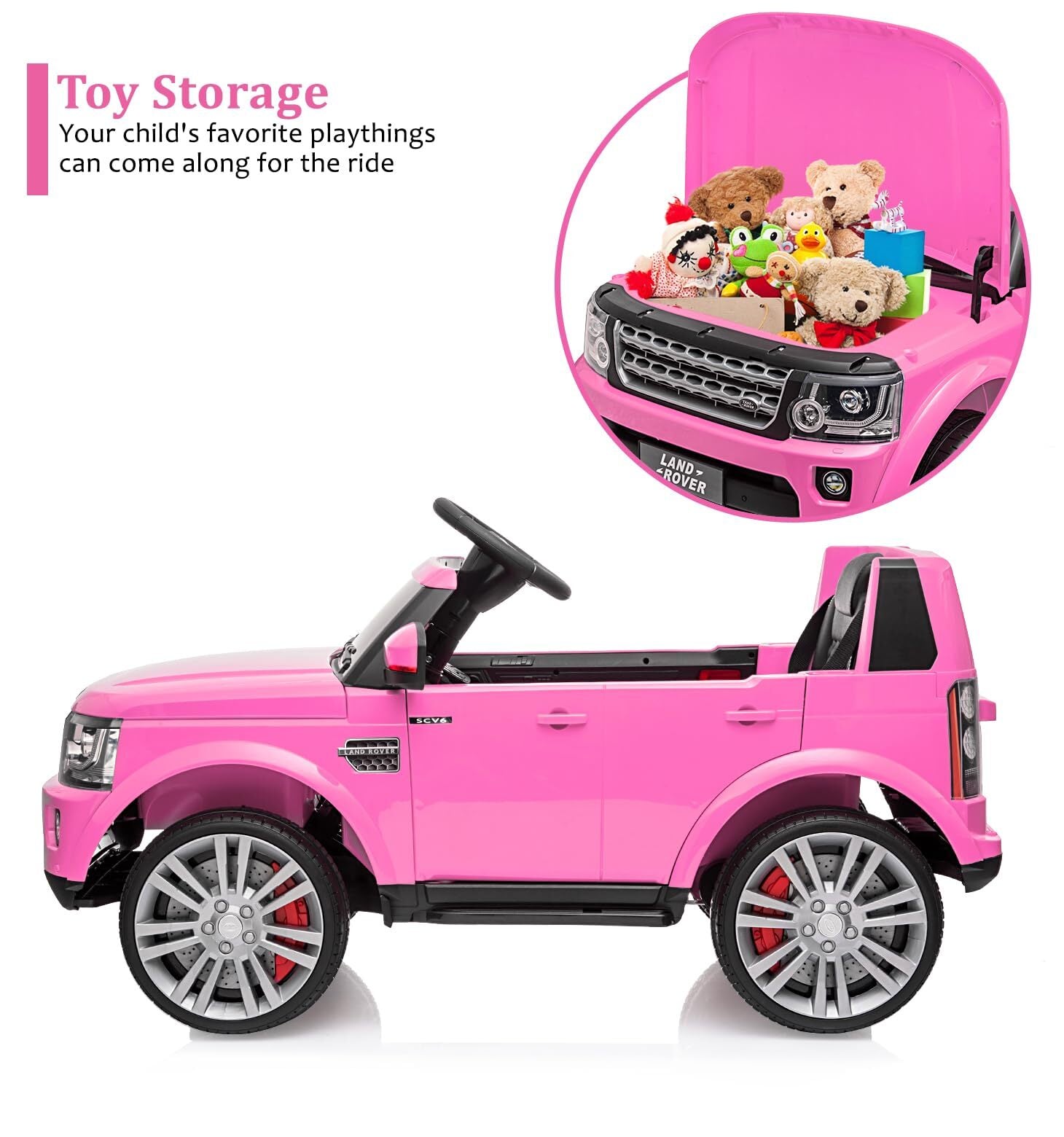 12V Electric Ride-On Car for Toddlers and Kids 3-8 with Parent Remote Control Trend Times 6