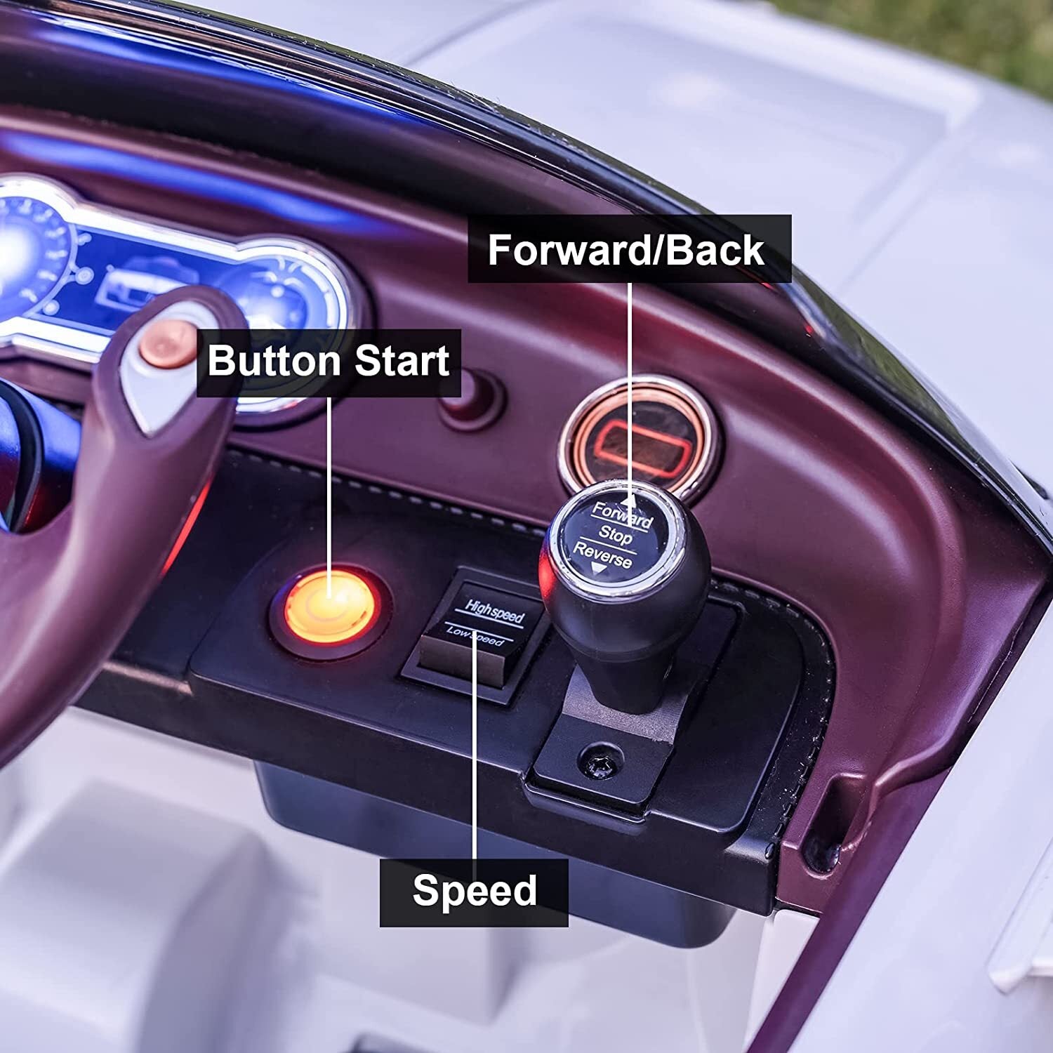12V Kids Electric Ride-On Car with Remote Control, LED Lights, and MP3 Player, Bentley EXP12 Style Trend Times 12