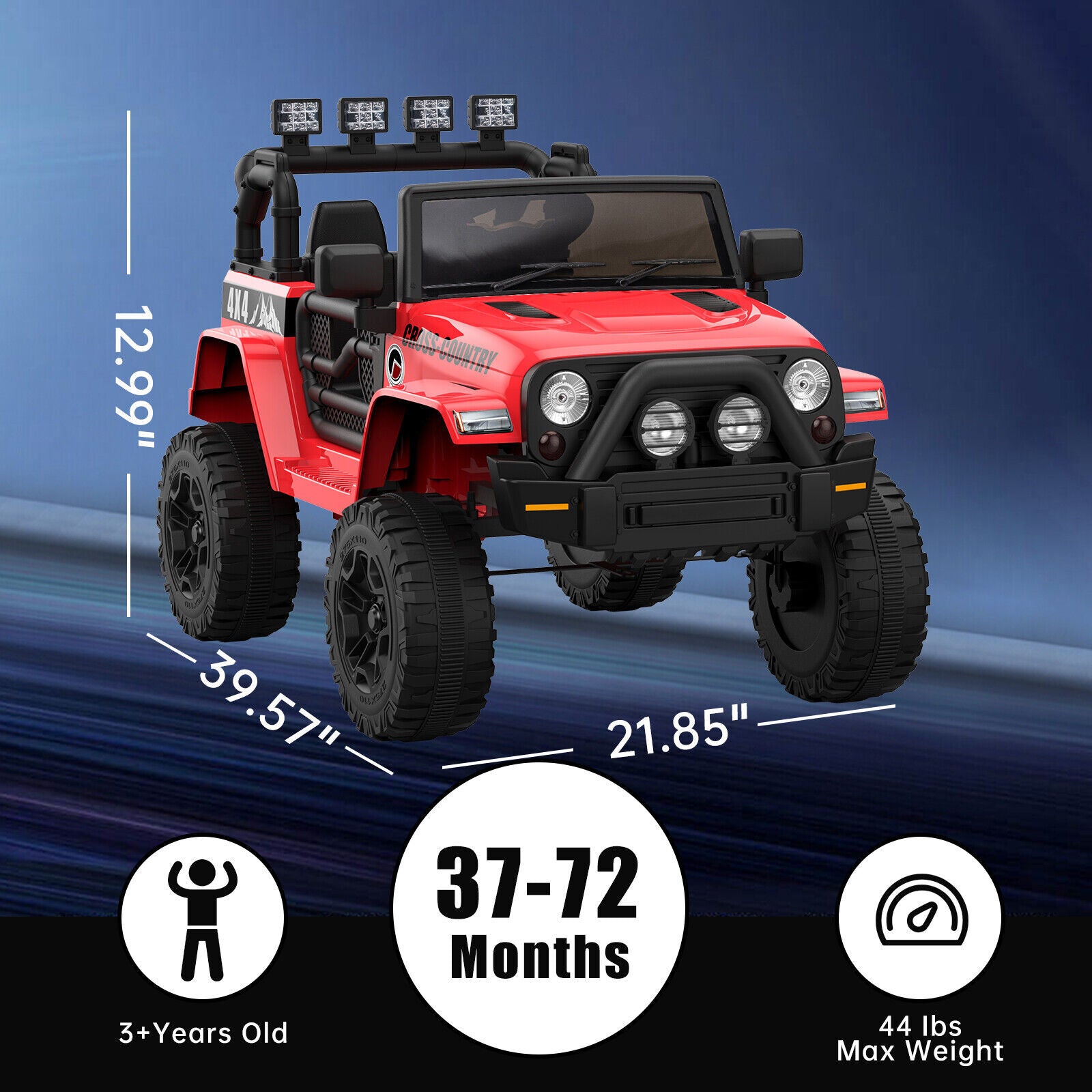 12V Battery-Powered Electric Ride-On Truck Car with Remote Control Trend Times 3