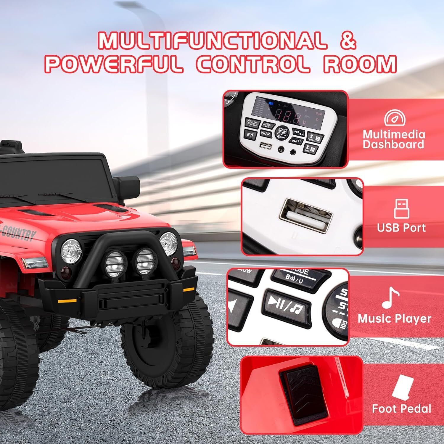 12V Battery-Powered Electric Ride-On Truck Car with Remote Control Trend Times 8