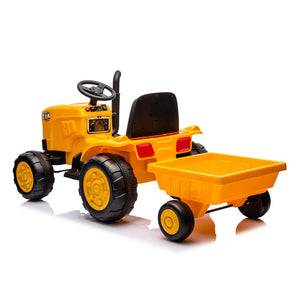 12V Battery-Powered Motorized Ride-On Tractor with Detachable Trailer for Kids Ages 3-6 Trend Times 13