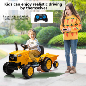 12V Battery-Powered Motorized Ride-On Tractor with Detachable Trailer for Kids Ages 3-6 Trend Times 17