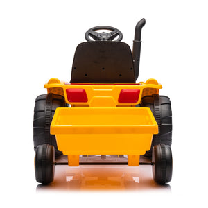 12V Battery-Powered Motorized Ride-On Tractor with Detachable Trailer for Kids Ages 3-6 Trend Times 25