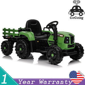 12V Ride-On Tractor with Remote Control and Bluetooth, 3-Speed Kids Toy for Ages 3-6 Trend Times 0
