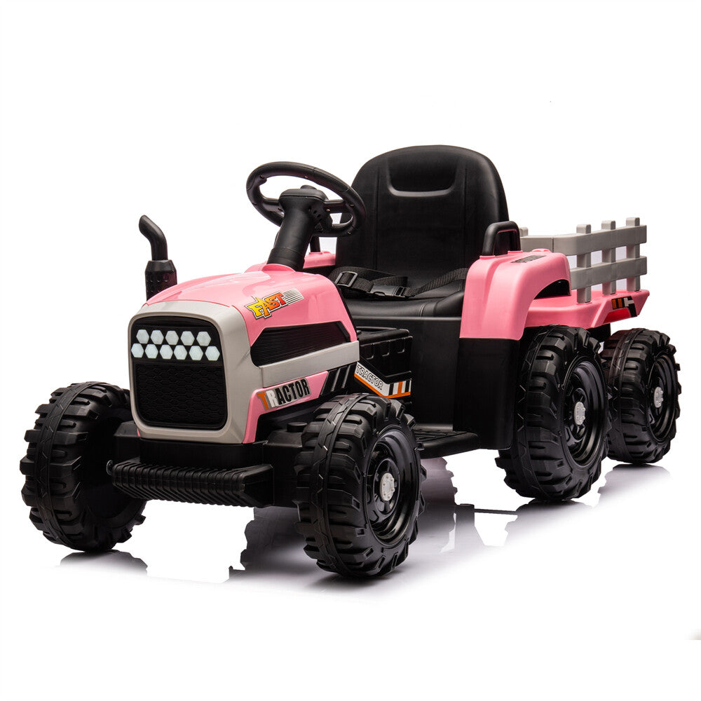 12V Ride-On Tractor with Remote Control and Bluetooth, 3-Speed Kids Toy for Ages 3-6 Trend Times 12