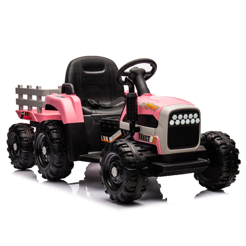 12V Ride-On Tractor with Remote Control and Bluetooth, 3-Speed Kids Toy for Ages 3-6 Trend Times 14