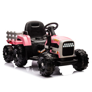 12V Ride-On Tractor with Remote Control and Bluetooth, 3-Speed Kids Toy for Ages 3-6 Trend Times 2