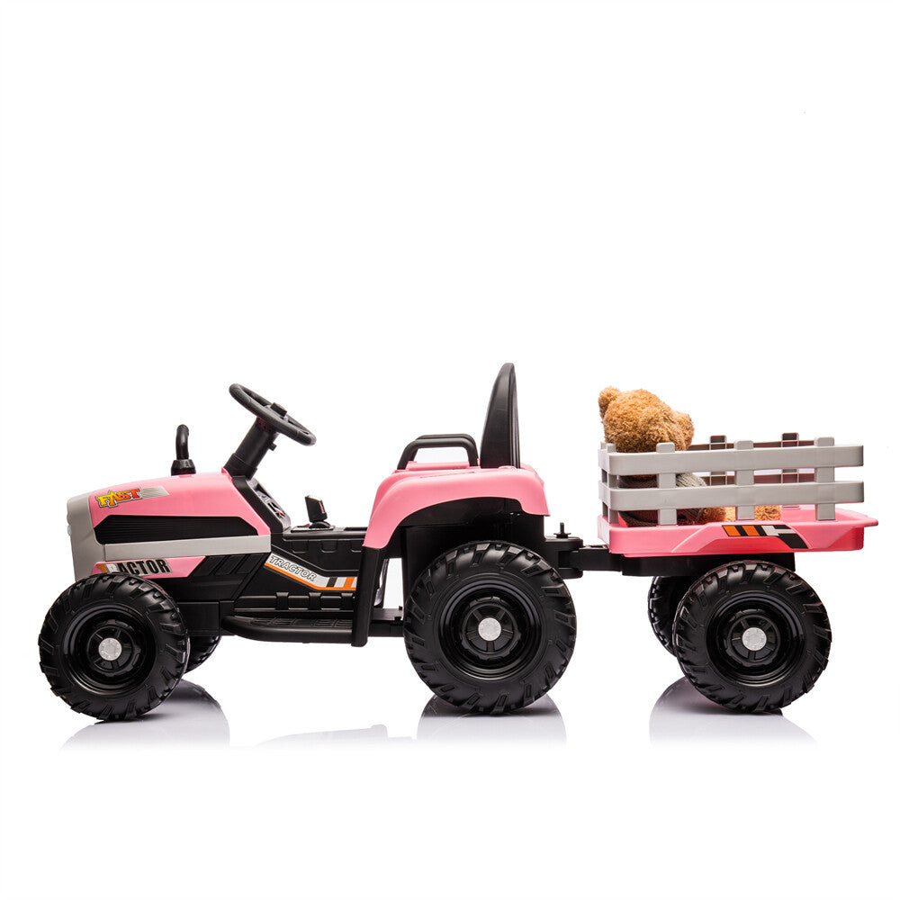 12V Ride-On Tractor with Remote Control and Bluetooth, 3-Speed Kids Toy for Ages 3-6 Trend Times 21