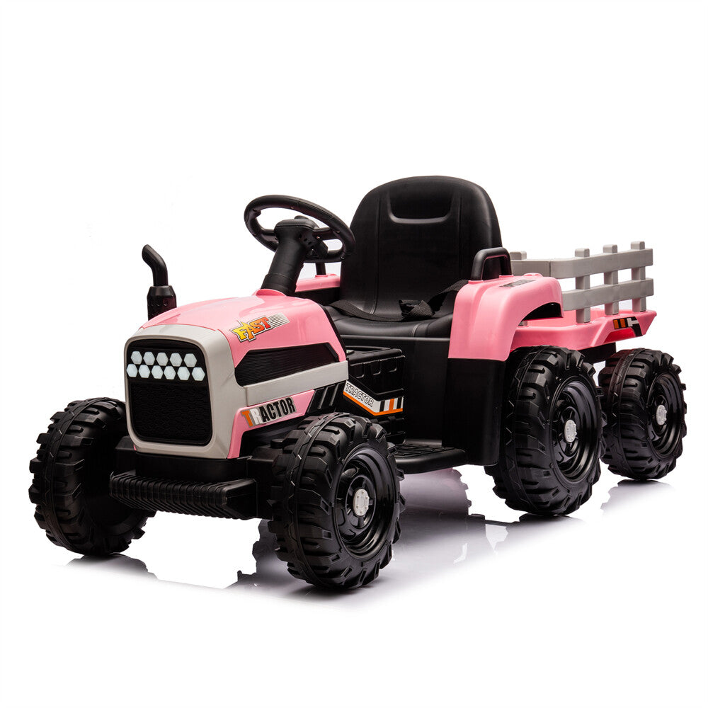 12V Ride-On Tractor with Remote Control and Bluetooth, 3-Speed Kids Toy for Ages 3-6 Trend Times 3