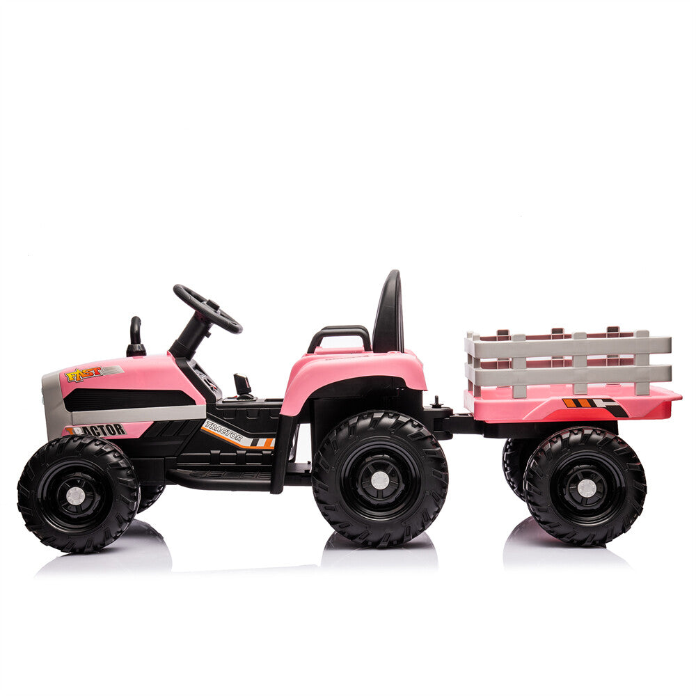 12V Ride-On Tractor with Remote Control and Bluetooth, 3-Speed Kids Toy for Ages 3-6 Trend Times 7