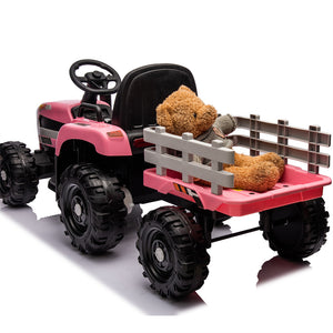 12V Ride-On Tractor with Remote Control and Bluetooth, 3-Speed Kids Toy for Ages 3-6 Trend Times 8