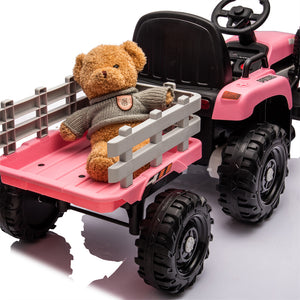 12V Ride-On Tractor with Remote Control and Bluetooth, 3-Speed Kids Toy for Ages 3-6 Trend Times 9