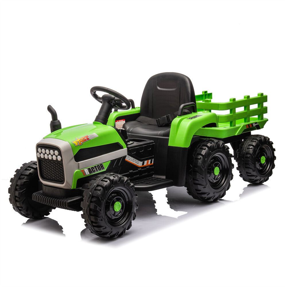 12V Ride-On Tractor with Remote Control and Bluetooth, 3-Speed Kids Toy for Ages 3-6 Trend Times 12