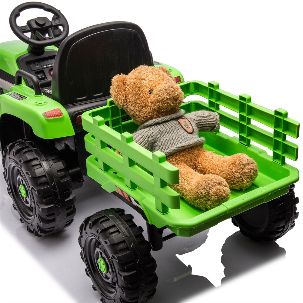 12V Ride-On Tractor with Remote Control and Bluetooth, 3-Speed Kids Toy for Ages 3-6 Trend Times 3