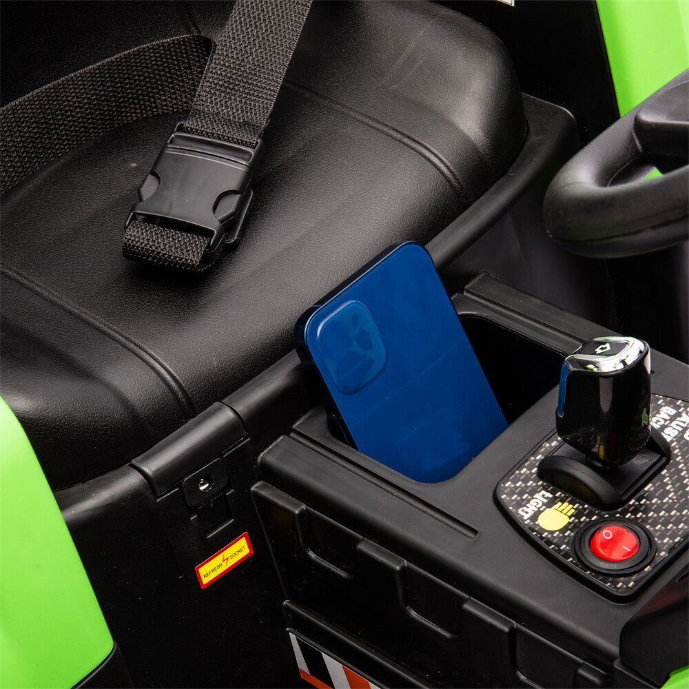 12V Ride-On Tractor with Remote Control and Bluetooth, 3-Speed Kids Toy for Ages 3-6 Trend Times 8