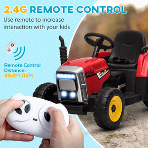 12V Electric Ride-On Tractor with Trailer, 25W Dual Motors and Remote Control Trend Times 2
