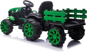 12V Battery-Powered Electric Ride-On Tractor with Trailer for Kids Trend Times 7