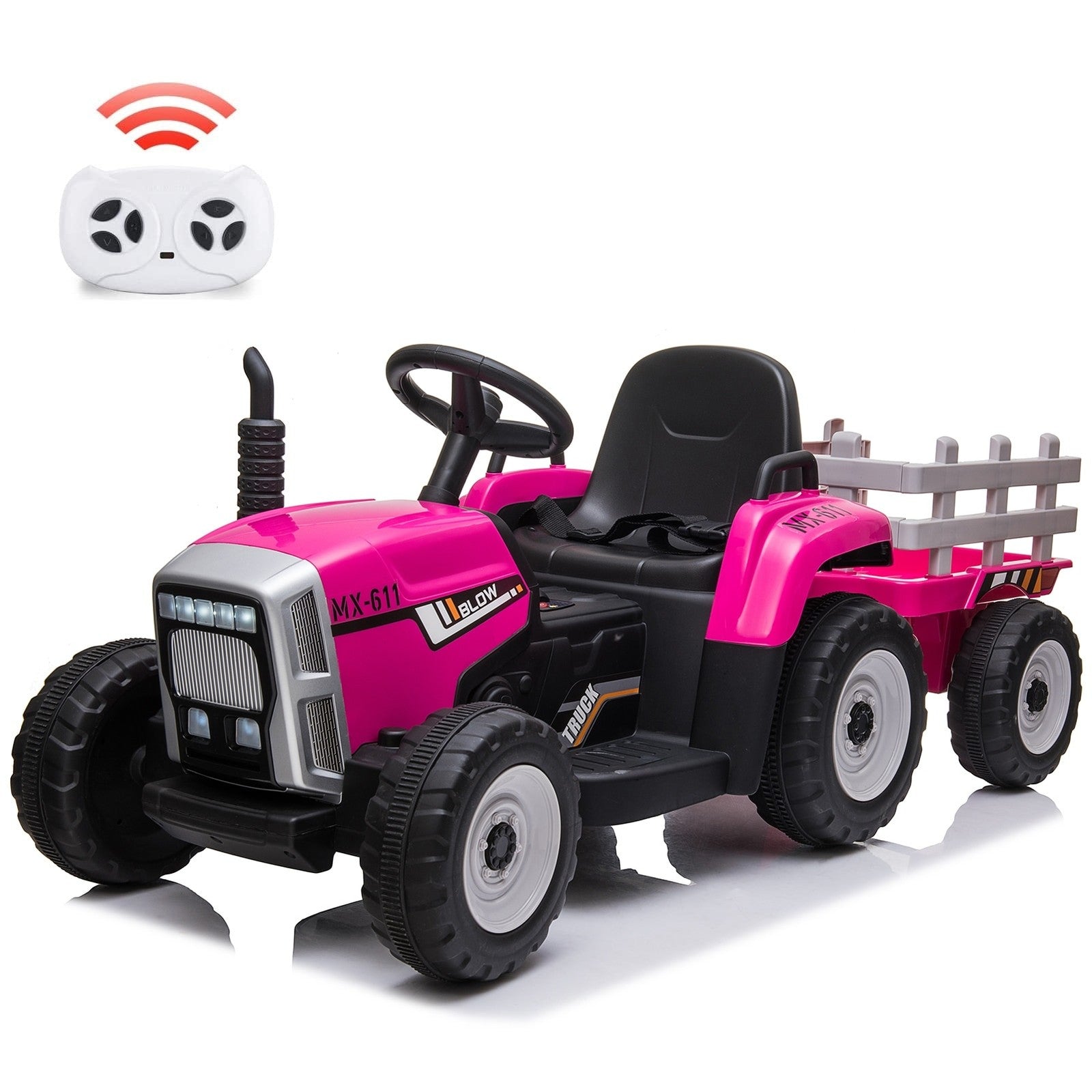 12V Ride-On Tractor with Trailer and Remote Control Speed Adjustment Trend Times Variant 0