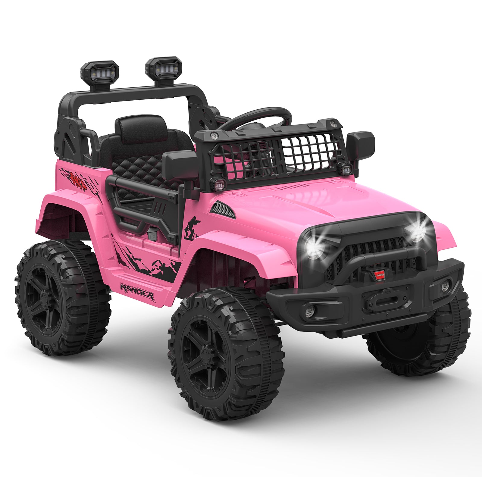 12V Electric Ride-On Truck Car with LED Lights Adjustable Speed 1-Seater Trend Times 15