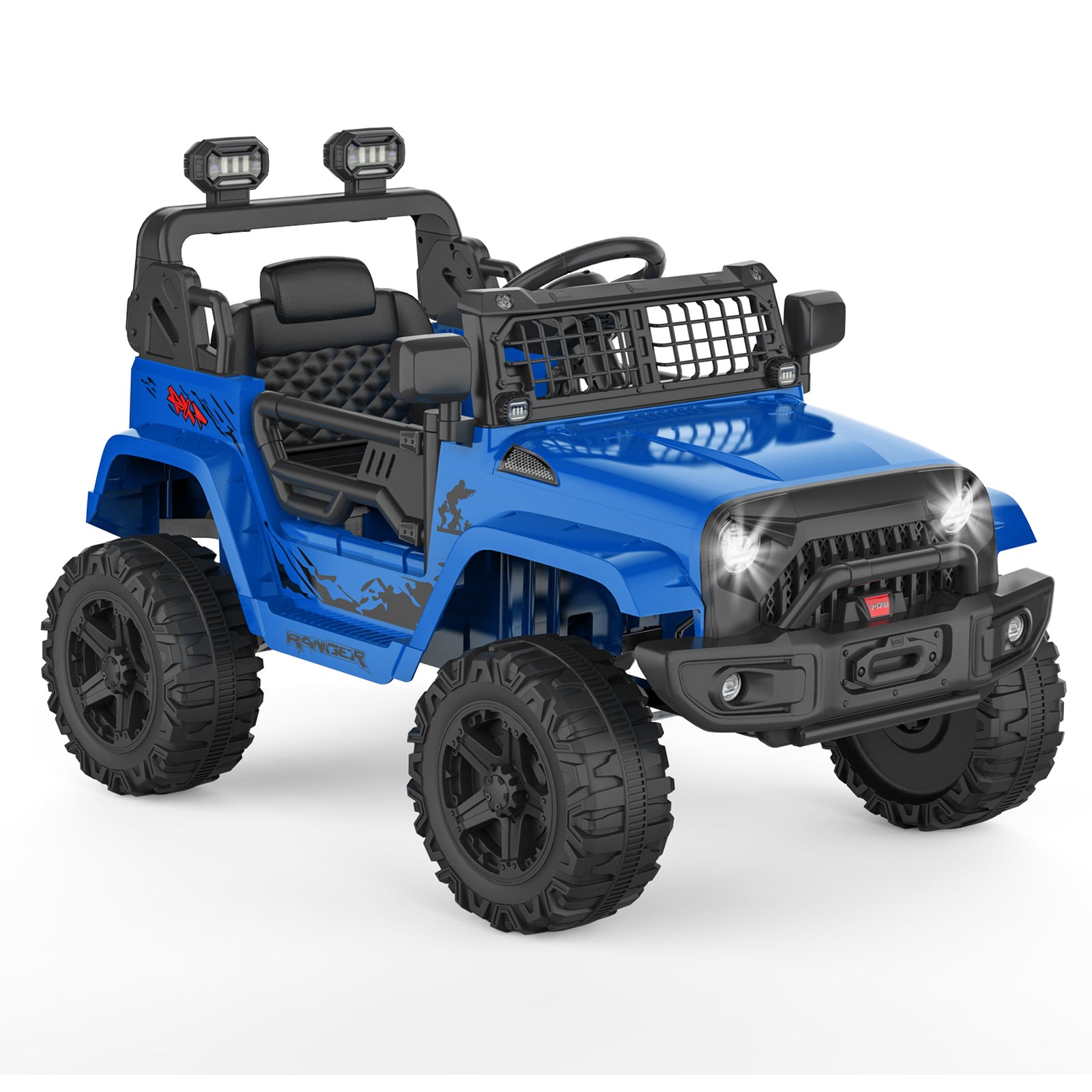 12V Electric Ride-On Truck Car with LED Lights Adjustable Speed 1-Seater Trend Times 17