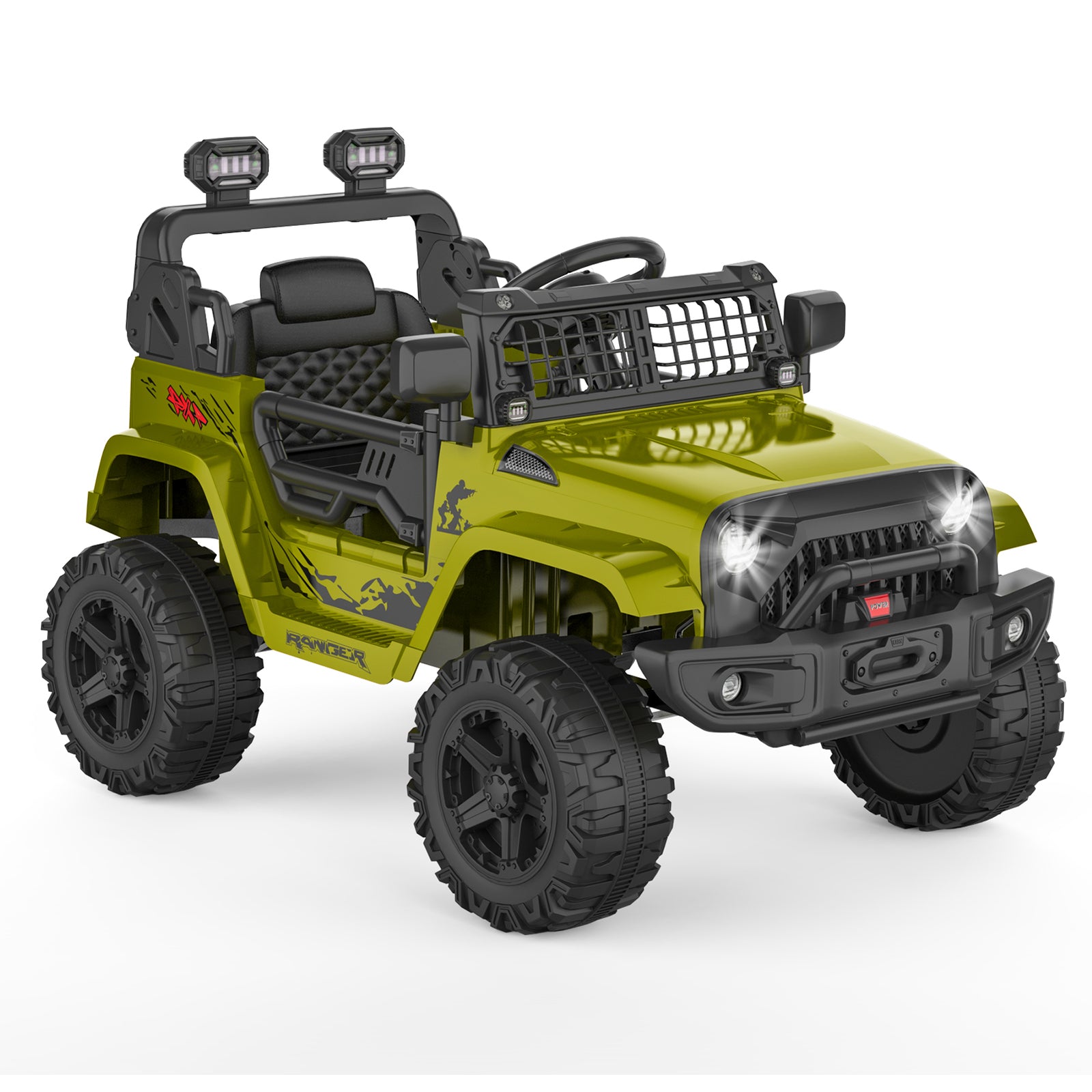 12V Electric Ride-On Truck Car with LED Lights Adjustable Speed 1-Seater Trend Times 19