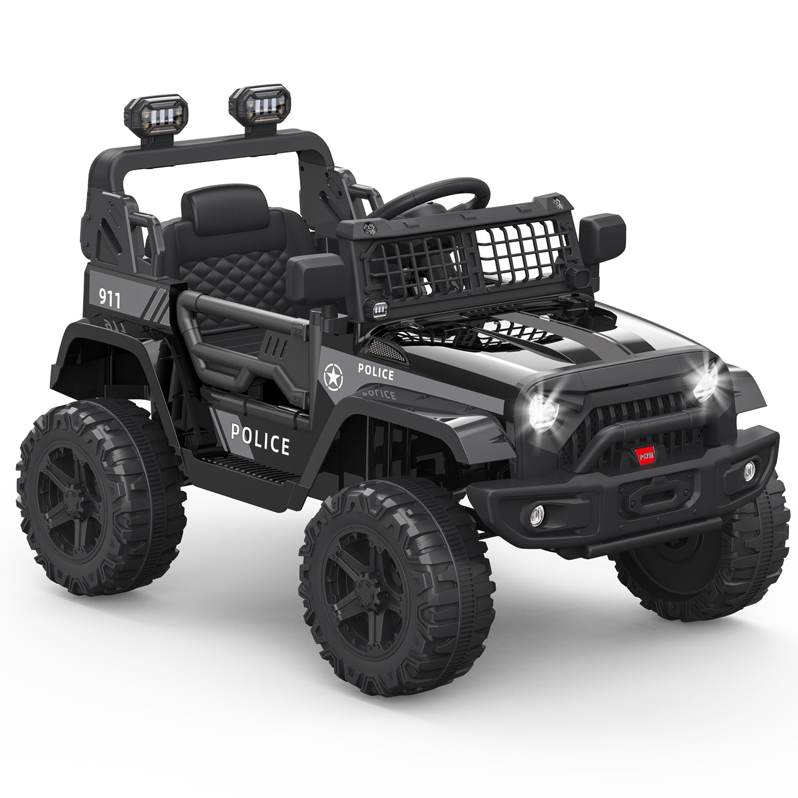 12V Electric Ride-On Truck Car with LED Lights Adjustable Speed 1-Seater Trend Times 2