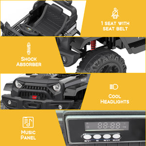 12V Electric Ride-On Truck Car with LED Lights Adjustable Speed 1-Seater Trend Times 4