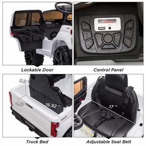 12V Licensed Chevrolet Silverado Electric Ride-On Truck with Music for Kids Trend Times 2