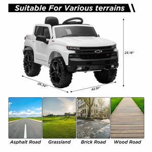 12V Licensed Chevrolet Silverado Electric Ride-On Truck with Music for Kids Trend Times 5