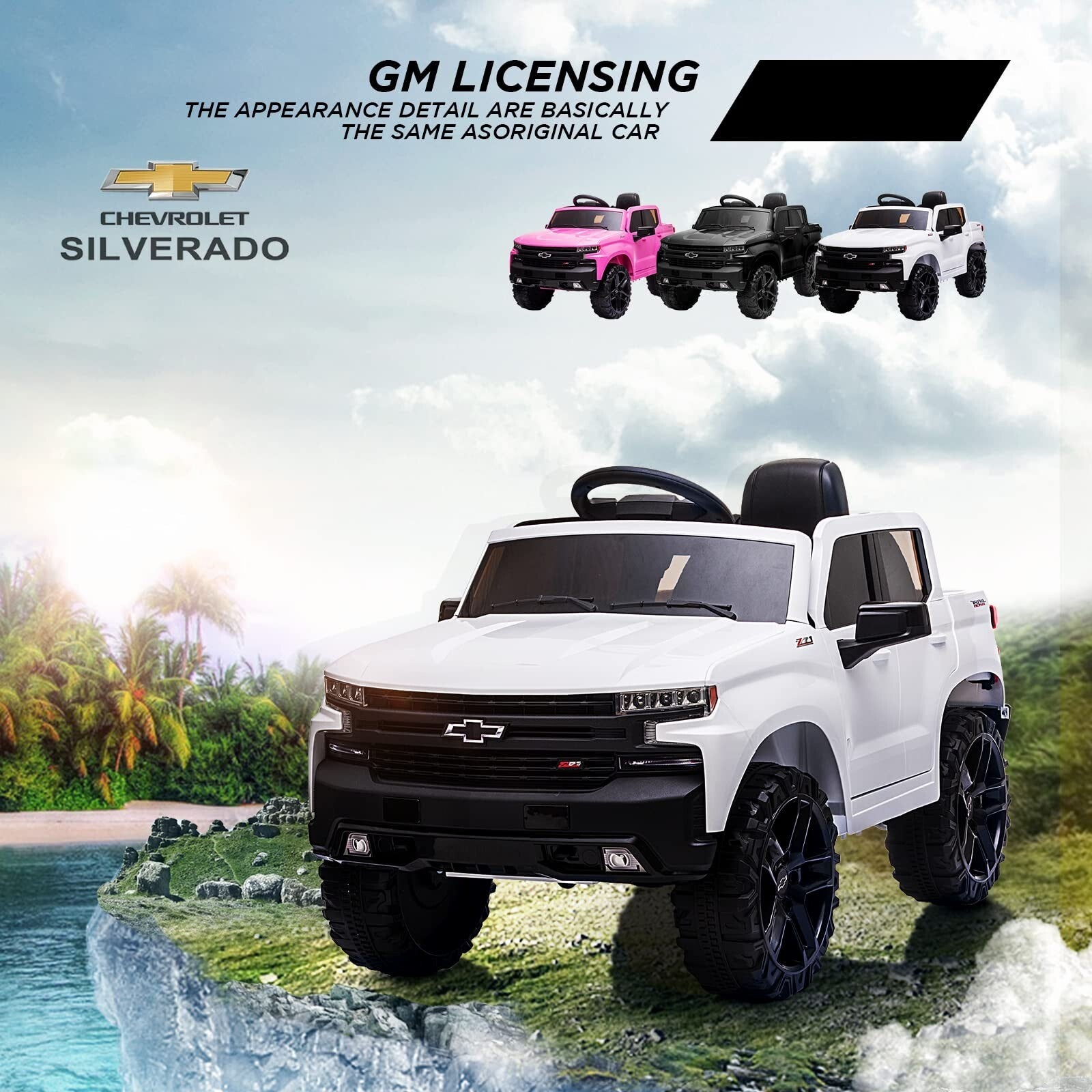 12V Licensed Chevrolet Silverado Electric Ride-On Truck for Kids Toy Vehicle Trend Times 14