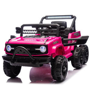 12V Electric Ride-On Jeep Truck Car with Remote Control and Slow Start for Kids Pink Trend Times 0