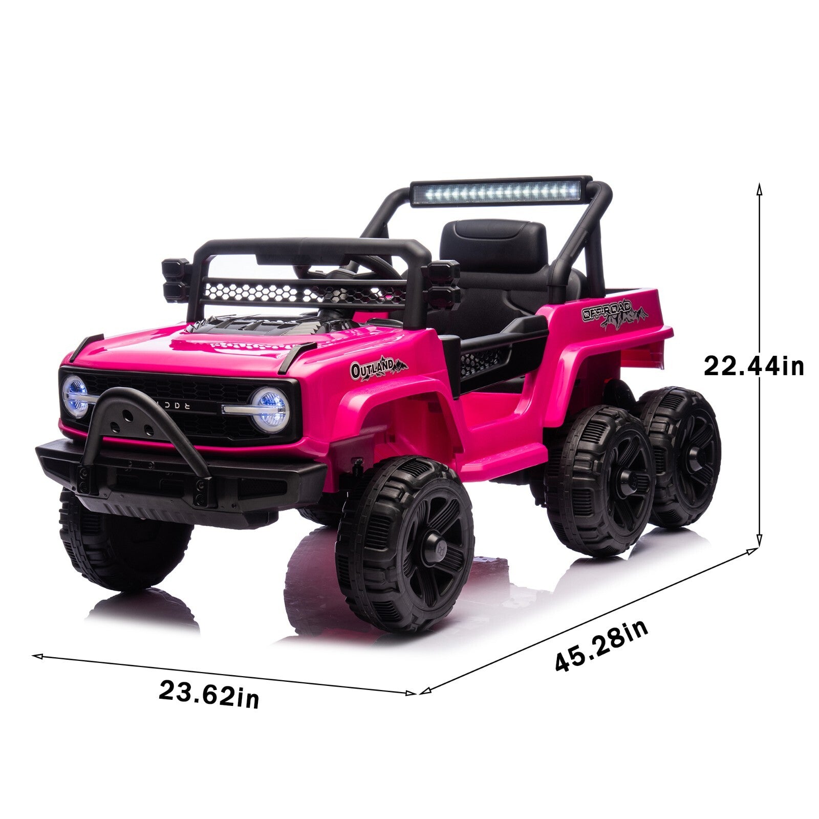 12V Electric Ride-On Jeep Truck Car with Remote Control and Slow Start for Kids Pink Trend Times 10