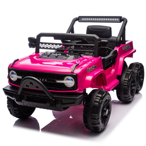 12V Electric Ride-On Jeep Truck Car with Remote Control and Slow Start for Kids Pink Trend Times 14