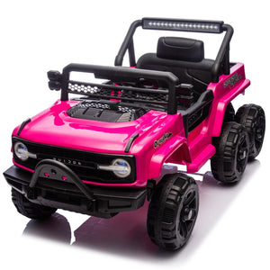 12V Electric Ride-On Jeep Truck Car with Remote Control and Slow Start for Kids Pink Trend Times 7