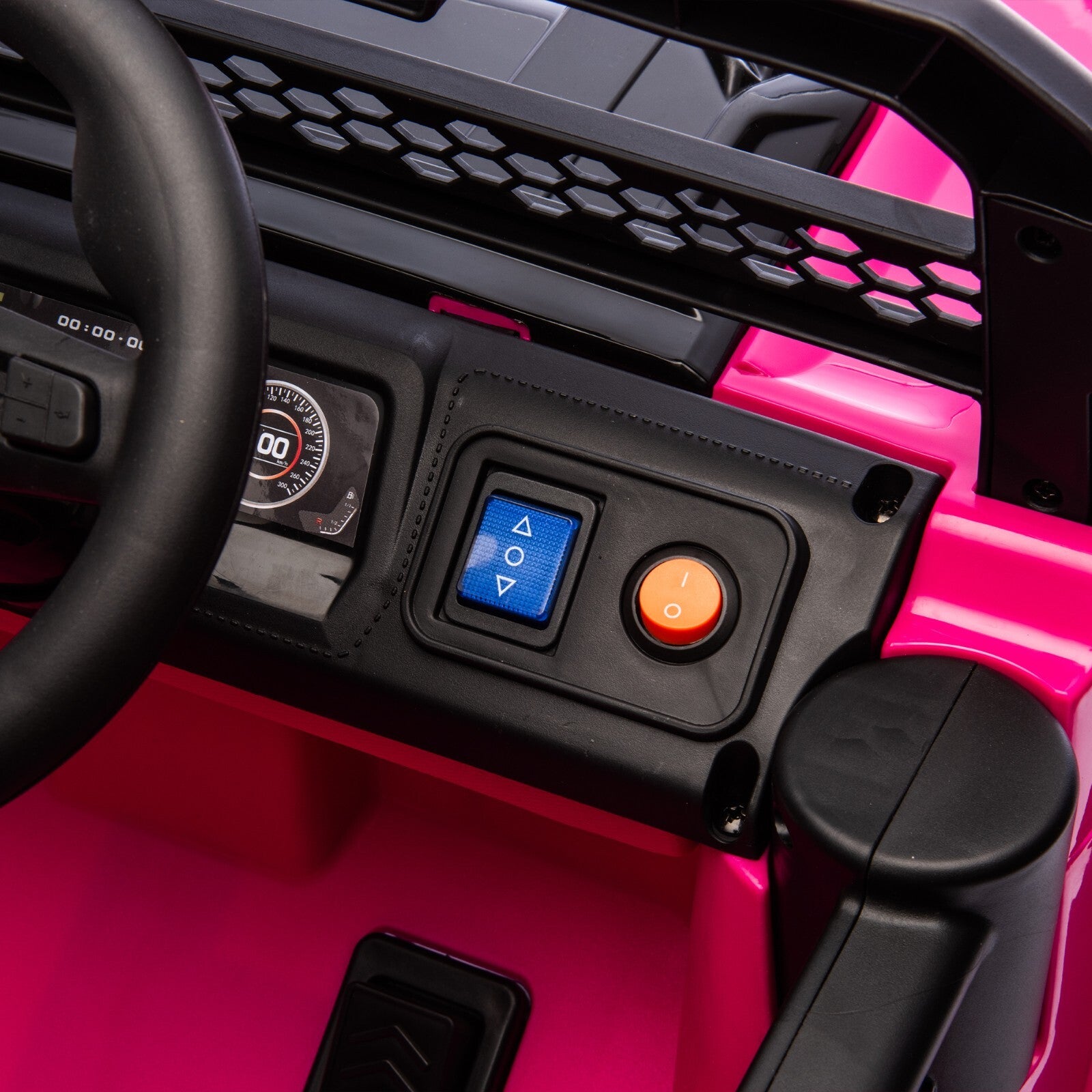 12V Electric Ride-On Jeep Truck Car with Remote Control and Slow Start for Kids Pink Trend Times 8