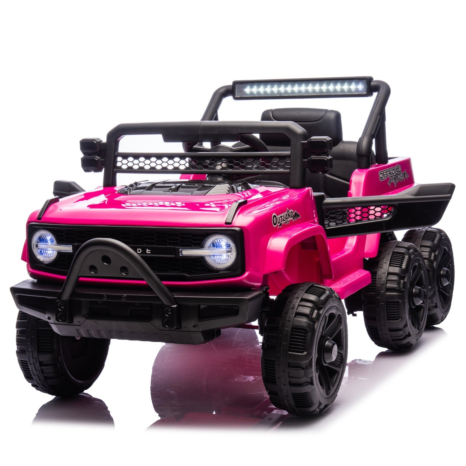 12V Electric Ride-On Jeep Truck Car with Remote Control and Slow Start for Kids Pink Trend Times Variant 0