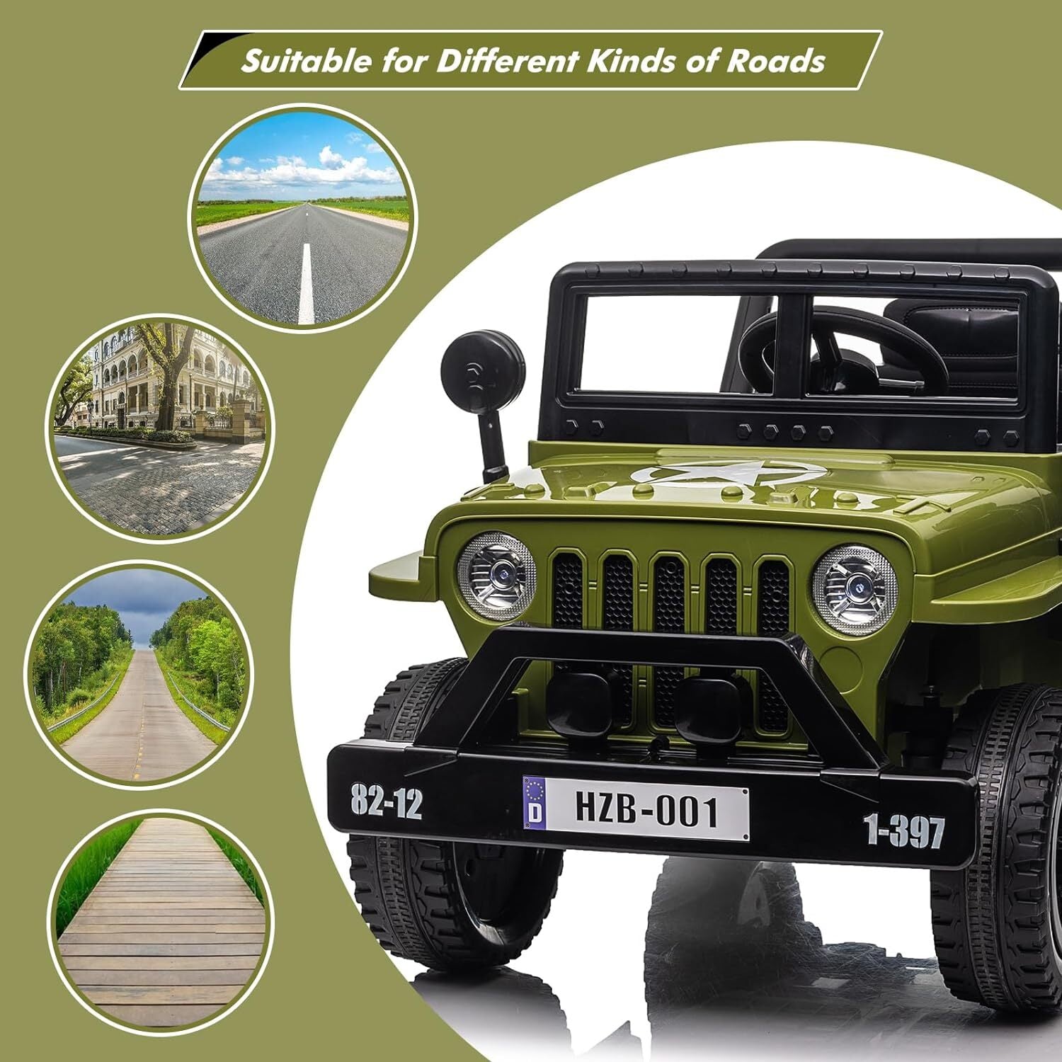 12V Electric Ride-On Jeep Truck with Remote Control, MP3 Player, and LED Lights Trend Times 1