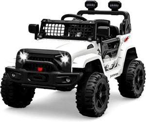 12V Electric Ride-On Truck for Kids with AUX Port, LED Lights, and 2 Speed Settings Trend Times 19