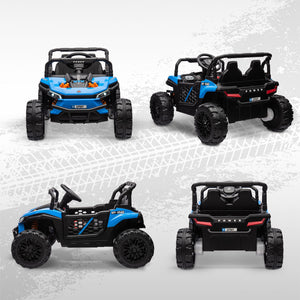 12V Ride-On UTV Truck Toy with 4-Wheel Suspension and Remote Control in Blue Trend Times 10