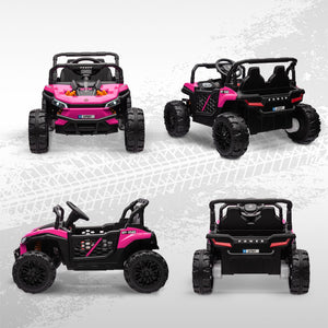 12V Pink Ride-On UTV Truck Toy with Remote Control and 4-Wheel Suspension Trend Times 10
