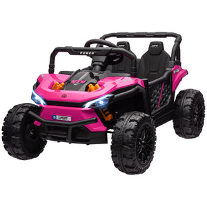 12V Pink Ride-On UTV Truck Toy with Remote Control and 4-Wheel Suspension Trend Times 3