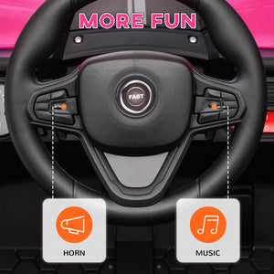 12V Pink Ride-On UTV Truck Toy with Remote Control and 4-Wheel Suspension Trend Times 9