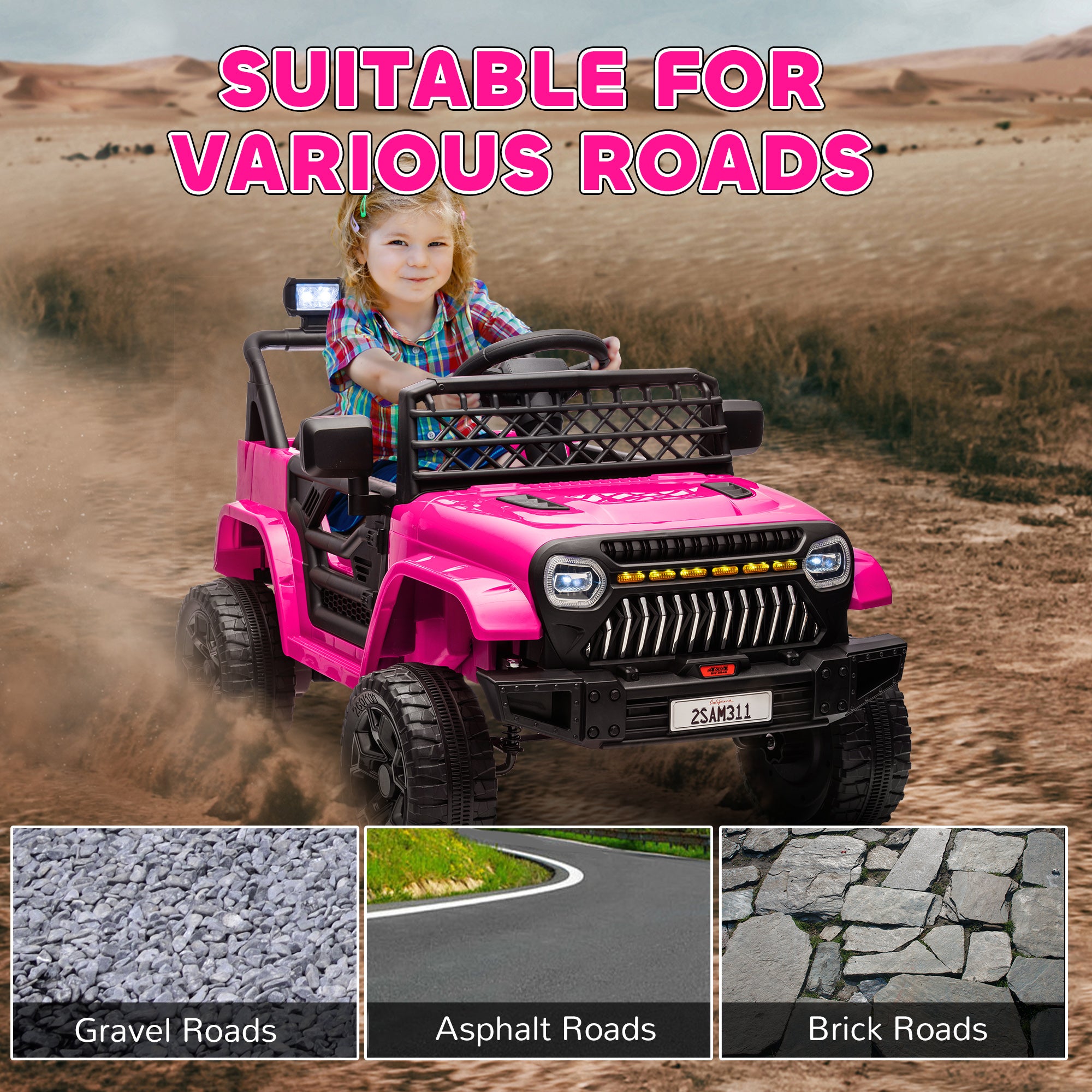 12V Ride-On Truck with Spring Suspension and Remote Control Trend Times 6