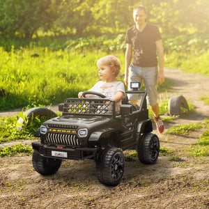 12V Ride-On Truck with Spring Suspension and Remote Control, Black Trend Times Variant 0