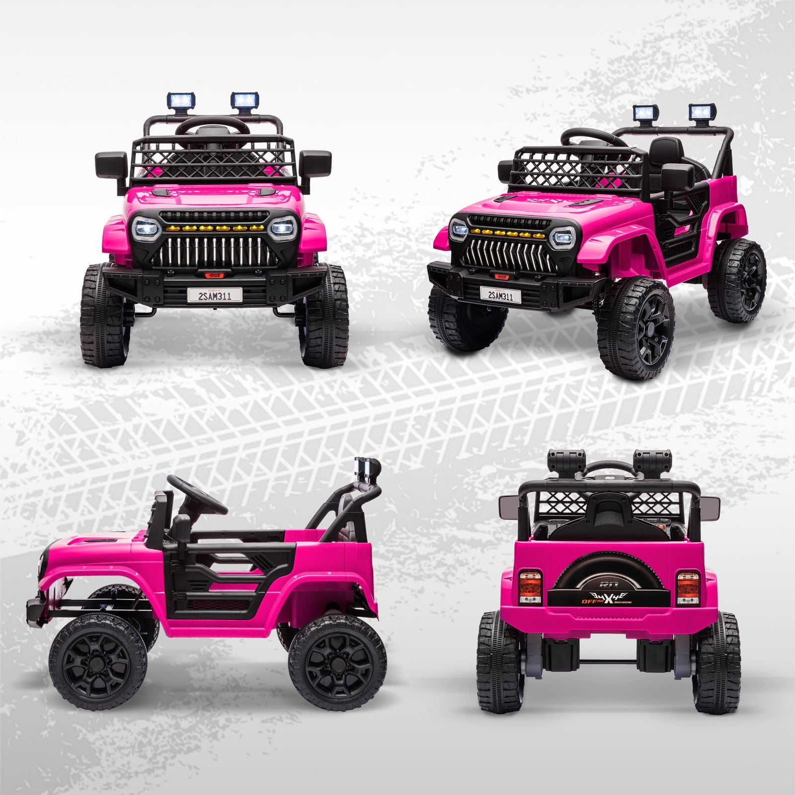 12V Pink Ride-On Truck with Spring Suspension and Remote Control Trend Times 10