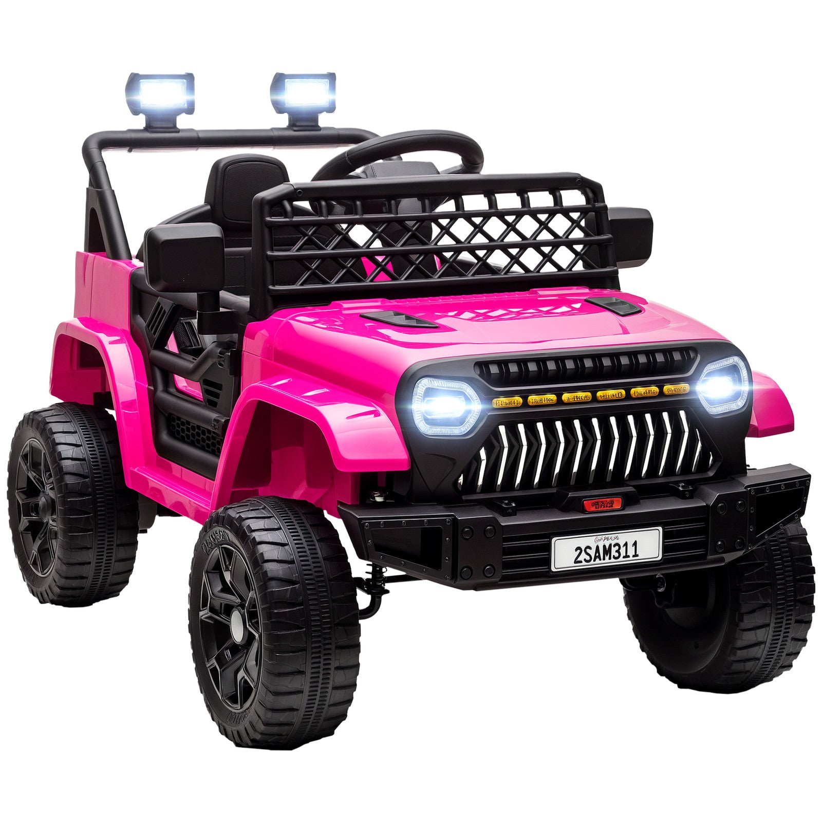 12V Pink Ride-On Truck with Spring Suspension and Remote Control Trend Times 0