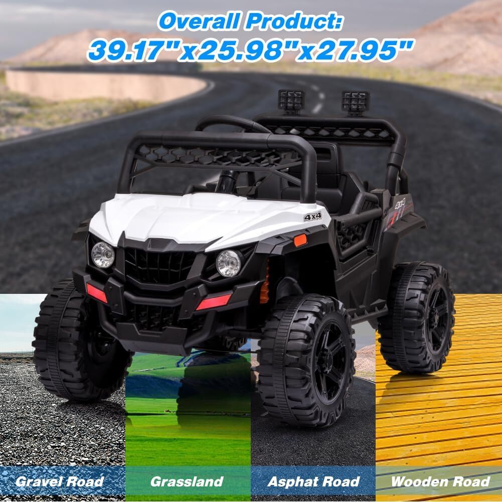 12V Ride-On UTV Truck for Kids with Remote Control, Music, and 390W Dual Motors Trend Times 3