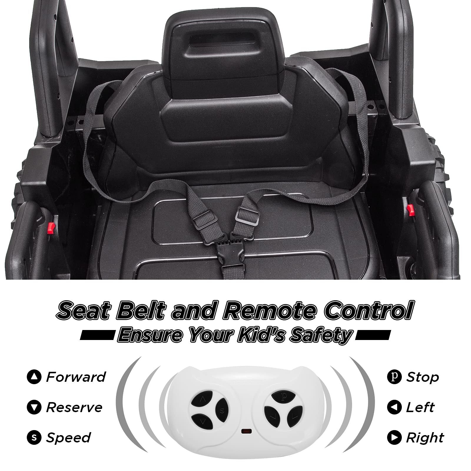 12V Ride-On UTV Truck for Kids with Remote Control, Music, and 390W Dual Motors Trend Times 9