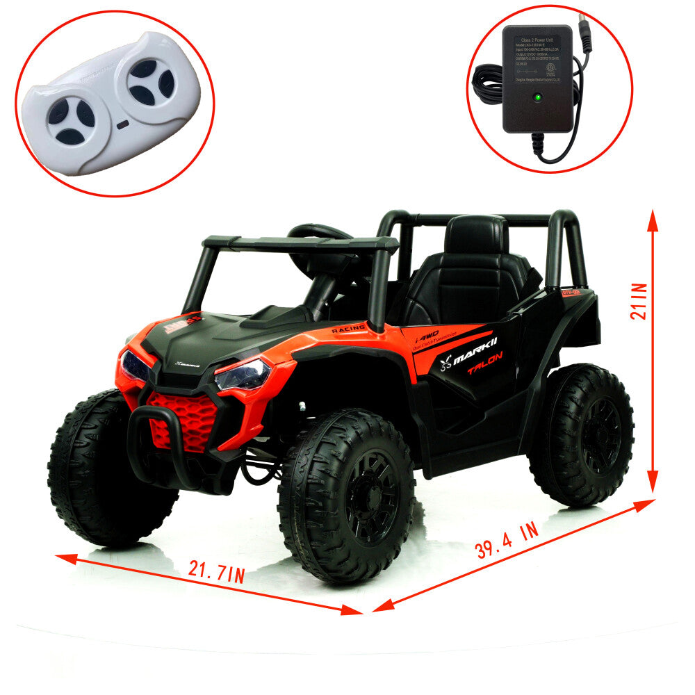 12V Electric Ride-On UTV Toy Car with Remote Control for Kids 3-6 Years Red Trend Times 10