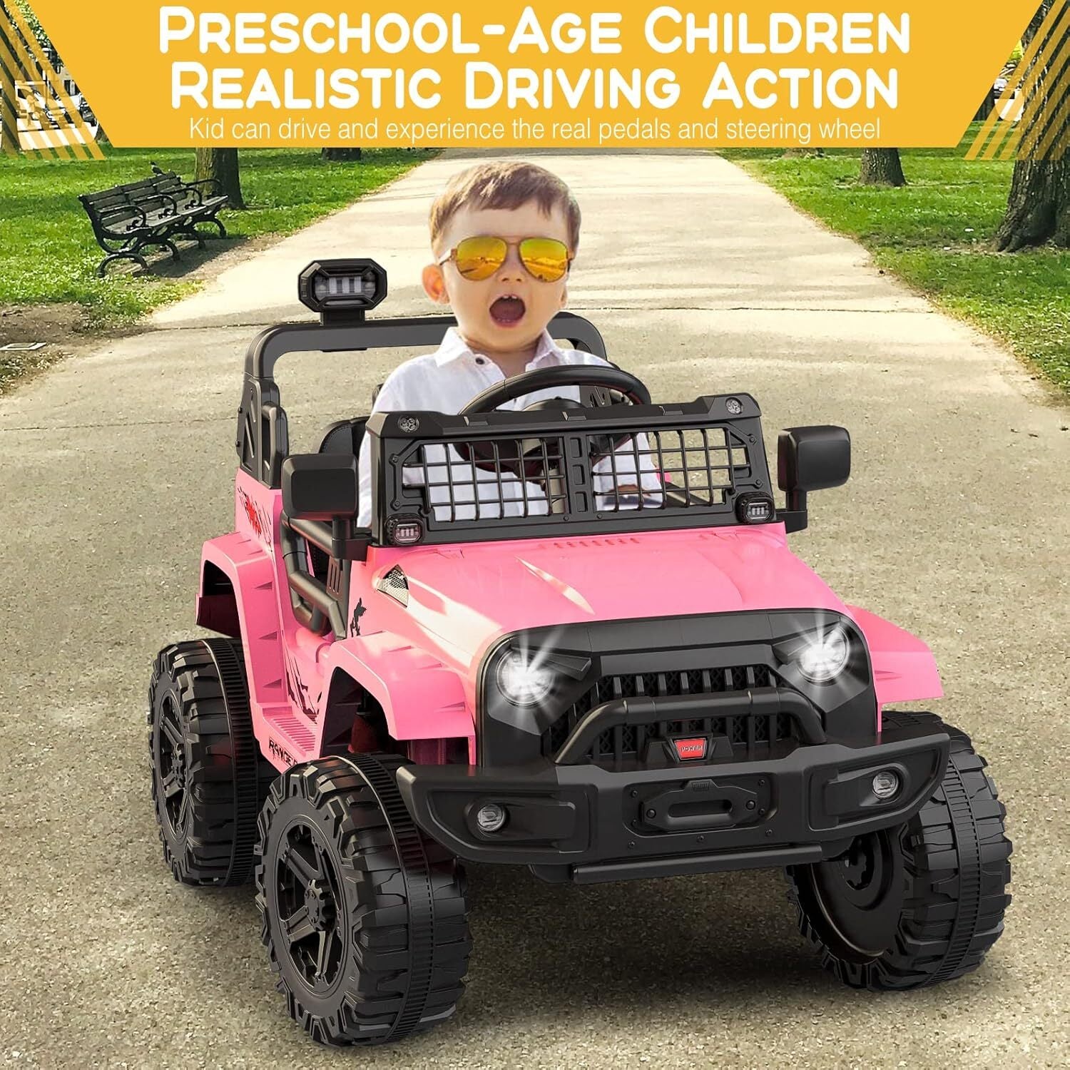 12V Electric Ride-On Truck and Car for Kids with Remote Control and LED Lights Trend Times 5